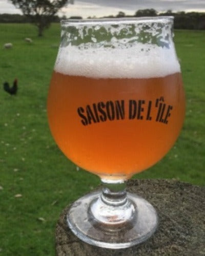Hand Printed Belgian Tulip Beer Glassware